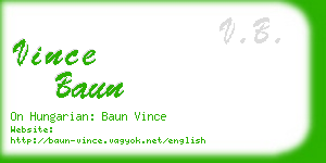 vince baun business card